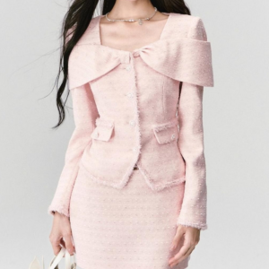 French tweed top with skirt set-up