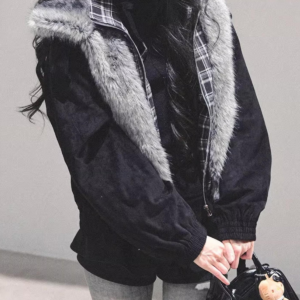 Plaid padded cotton jacket